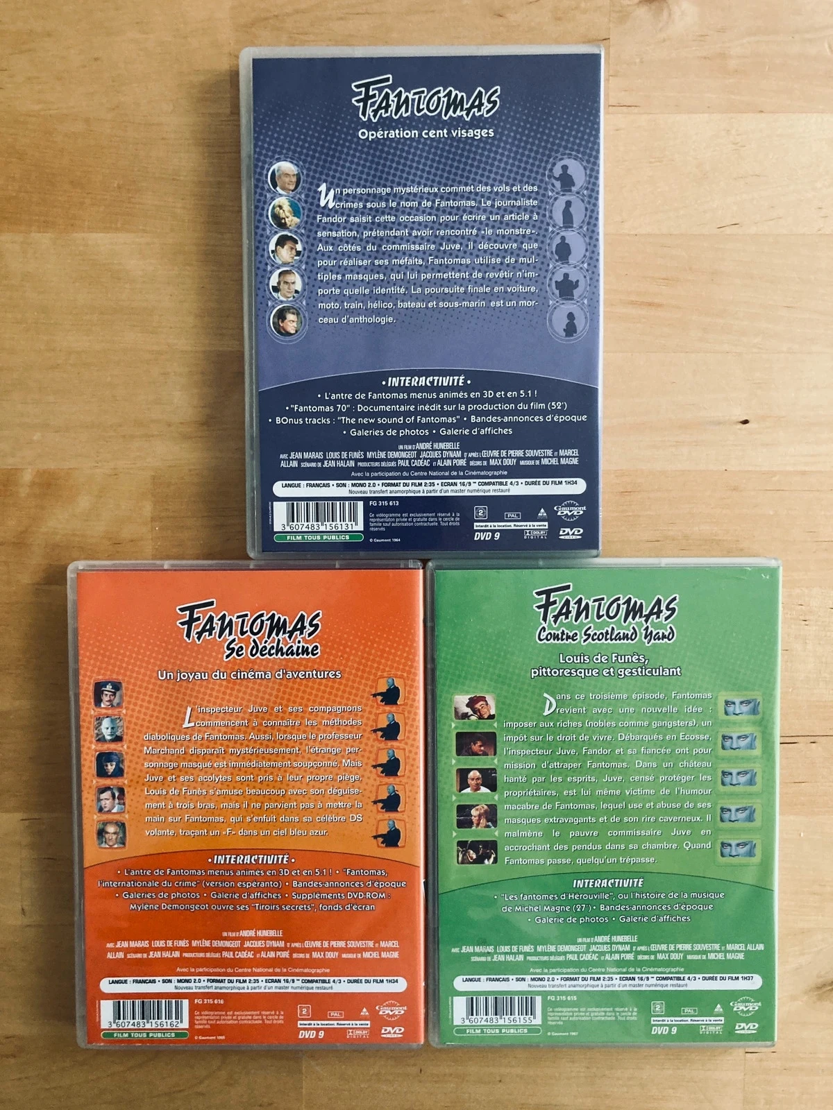 Trilogia DVD Fantomas Louis de Funès. – photo 2